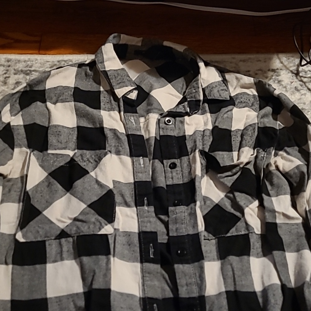 Black and white Forever 21 flannel.